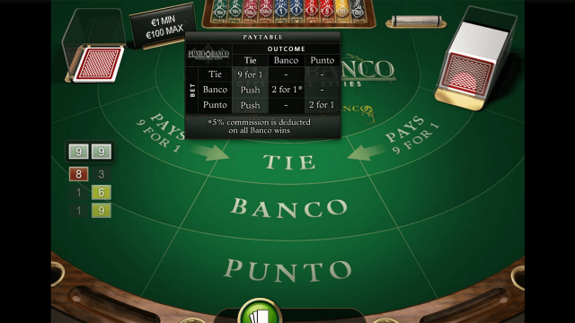 Бонусная игра Punto Banco Professional Series 6