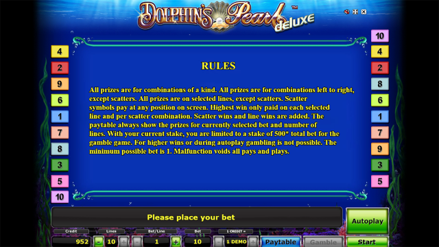 Игровой интерфейс Dolphin's Pearl Deluxe 2
