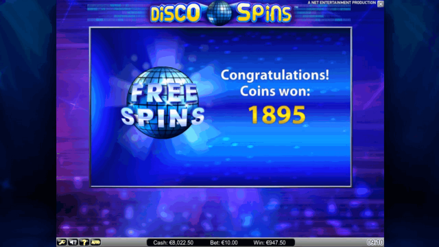 Игровой интерфейс Disco Spins 8