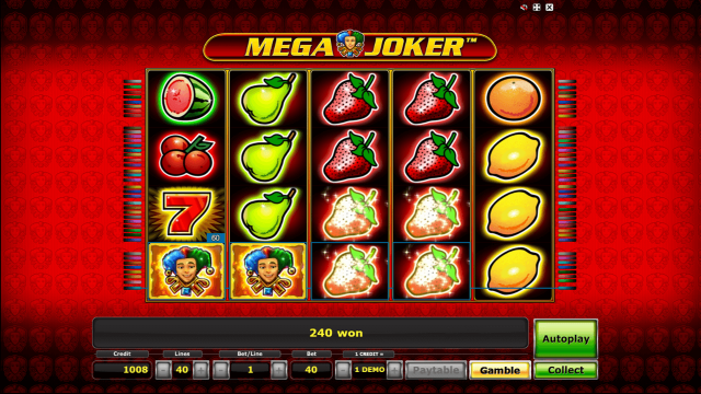 Игровой интерфейс Mega Joker 9