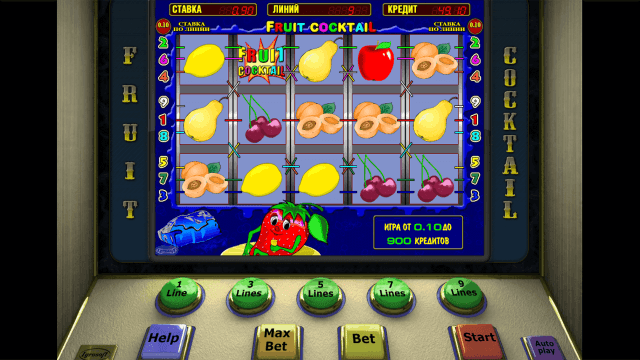 Игровой интерфейс Fruit Cocktail 2