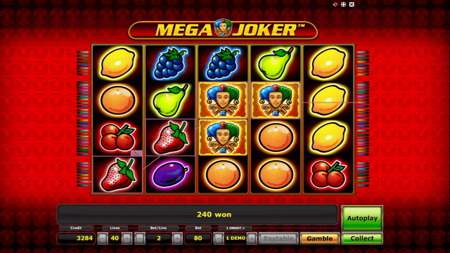 Игровой интерфейс Mega Joker 5